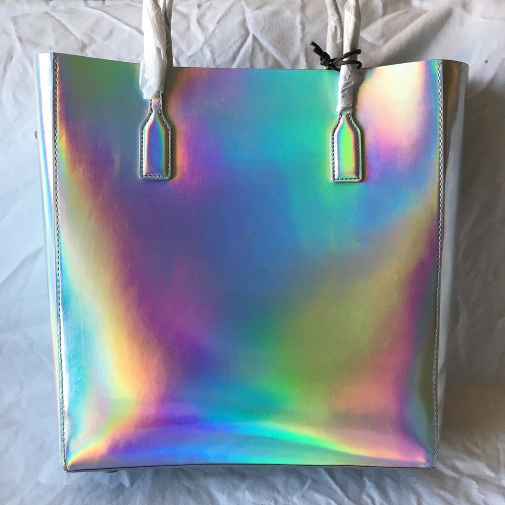 NWT MZ Wallace Holographic Leather Bowery Tote